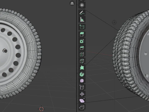 Classic Iron Wheel 3D Model
