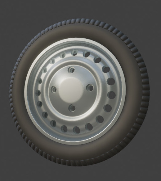 Classic Iron Wheel Model 3D .c4d .max .obj .3ds .fbx .stl .blend 