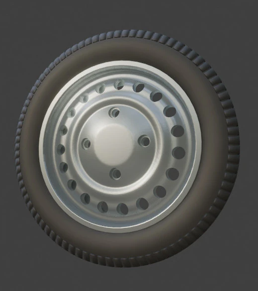 Classic Iron Wheel 3D Model .c4d .max .obj .3ds .fbx .stl .blend