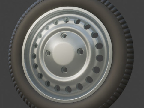 Classic Iron Wheel 3D Model