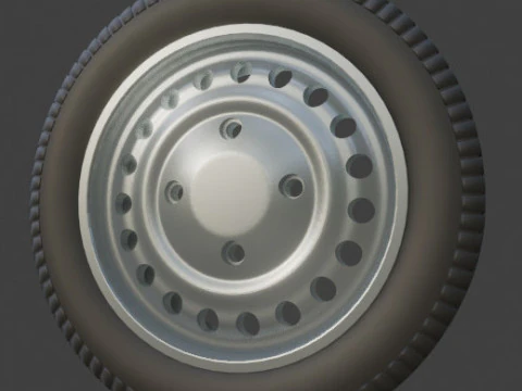 Ruota in ferro classica Modello 3D