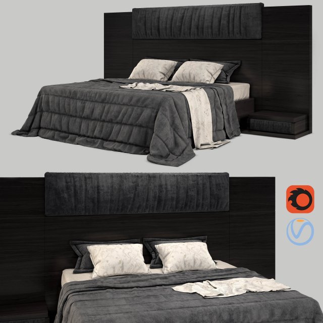 bed set 01 Modelo 3D .c4d .max .obj .3ds .fbx .stl .blend 