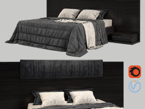 bed set 01 3D Model