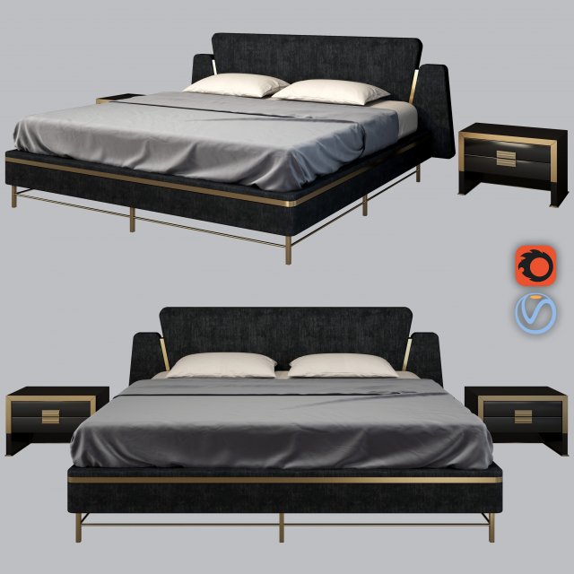cyprus bed 3D 모델 .c4d .max .obj .3ds .fbx .stl .blend 