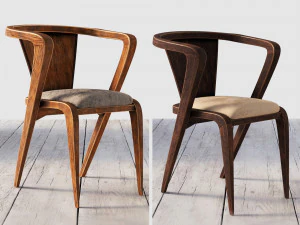 wortels stoel 01 3D Model