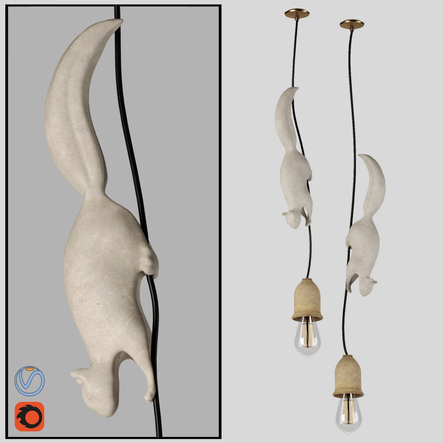 light-squirrel-04 3D Model .c4d .max .obj .3ds .fbx .stl .blend