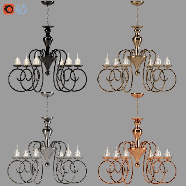 chandelier-01 Model 3D .c4d .max .obj .3ds .fbx .stl .blend 