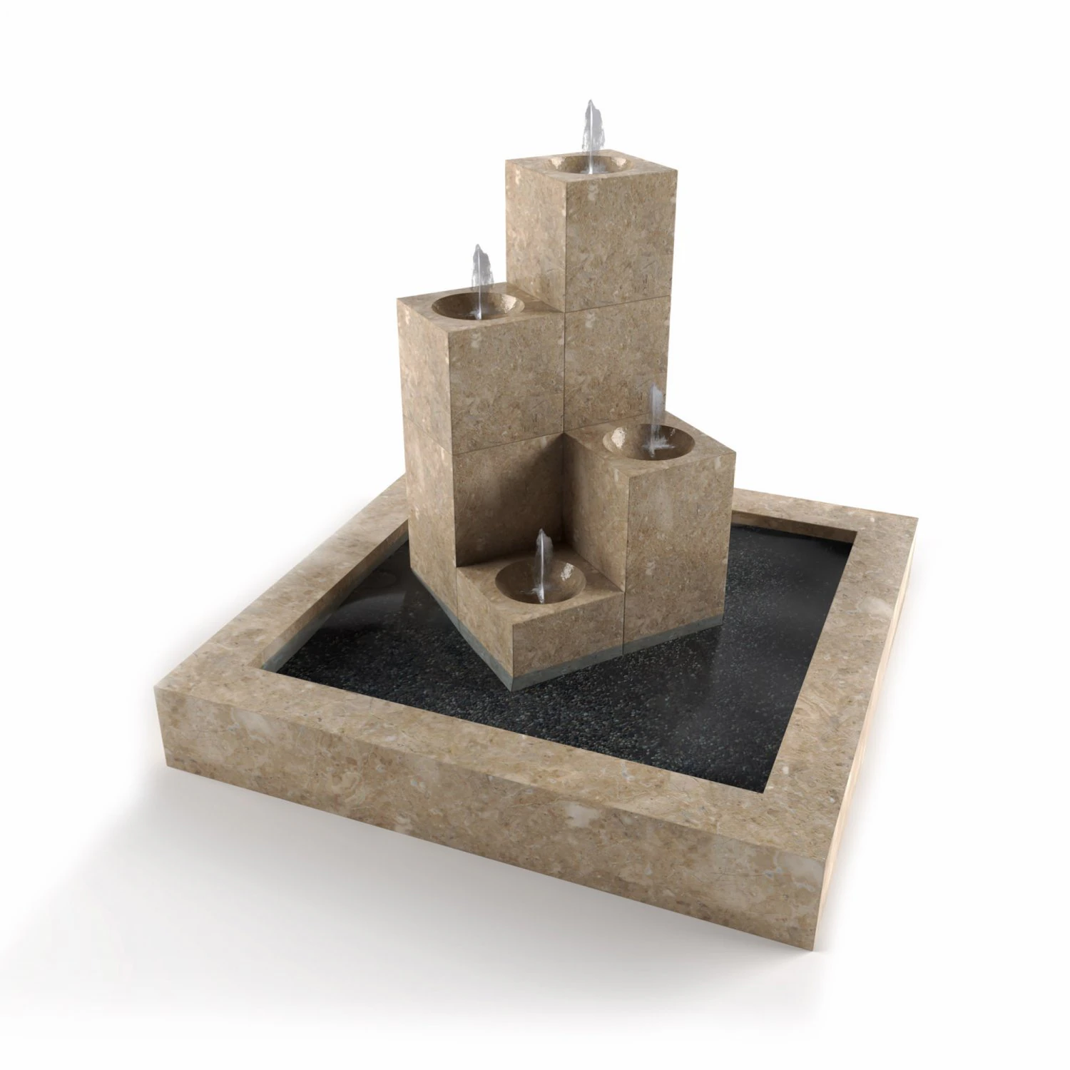 fountain 04 3D Model .c4d .max .obj .3ds .fbx .stl .blend