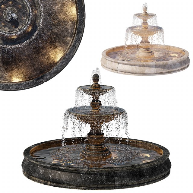 fountain12 3D 模型 .c4d .max .obj .3ds .fbx .stl .blend