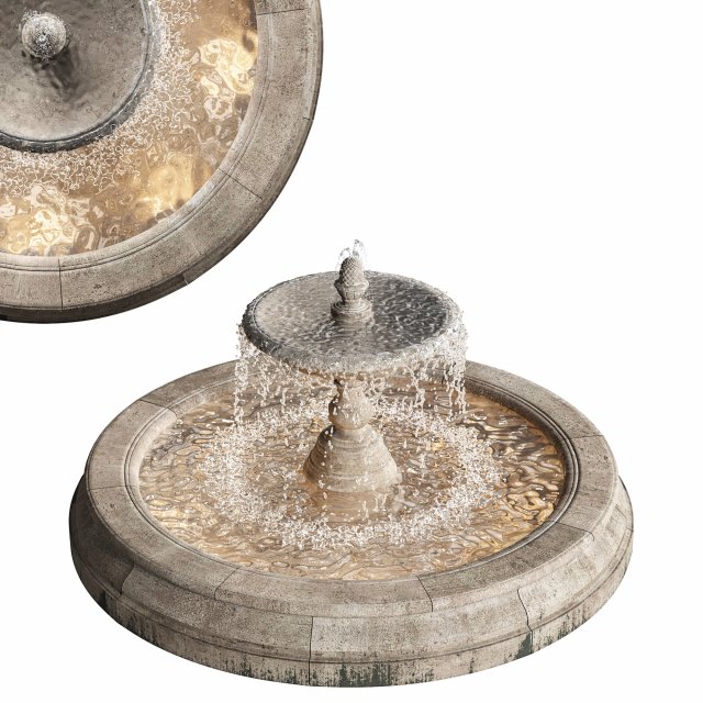 fountain14 3D 모델 .c4d .max .obj .3ds .fbx .stl .blend 