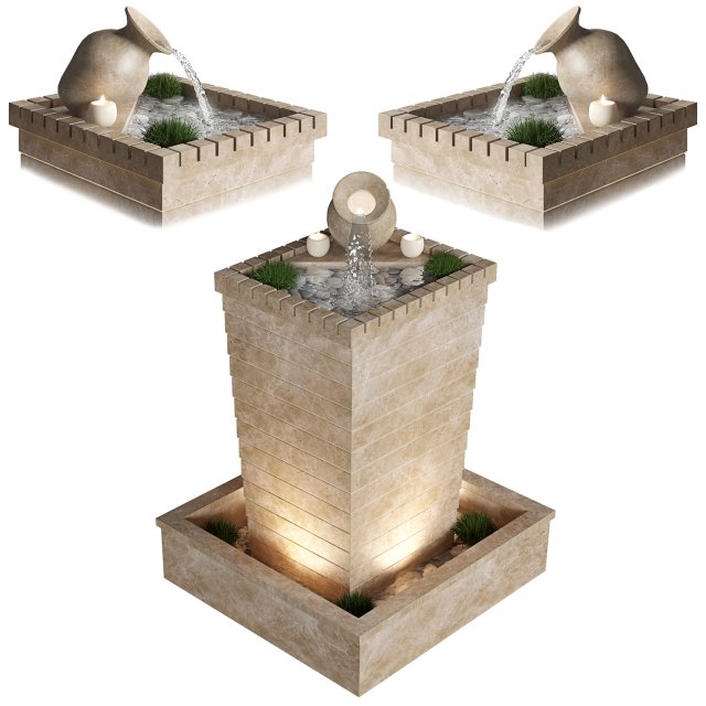fountain17 3D Model .c4d .max .obj .3ds .fbx .stl .blend