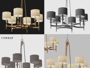 8 chandeliers models 3D Model