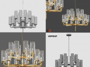 8 chandeliers models 3D Model