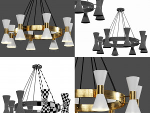 8 chandeliers models 3D Model