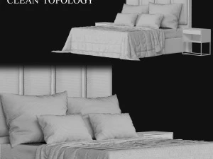 8 sets of beds - pack 3D Model