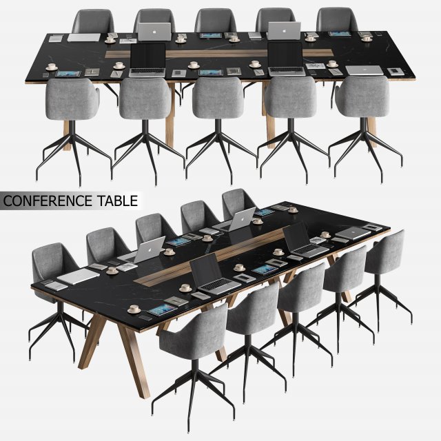 conference table 02 Model 3D .c4d .max .obj .3ds .fbx .stl .blend 