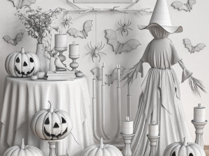 decoration set for halloween 01 3D Model