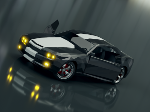 low poly car camaro 3D-Modell