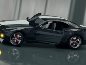 low poly car camaro 3D-Modell