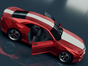 low poly car camaro 3D-Modell