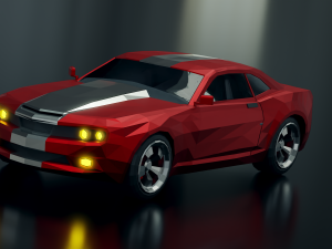 low poly car camaro 3D-Modell