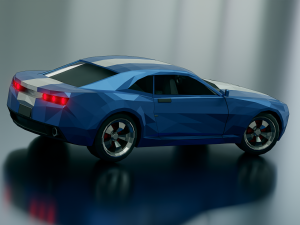 low poly car camaro 3D-Modell