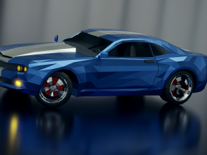 low poly car camaro 3D-Modell