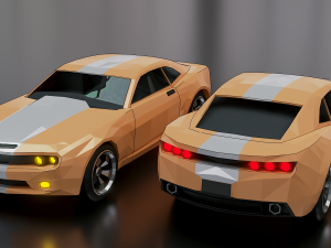 low poly car camaro 3D-Modell