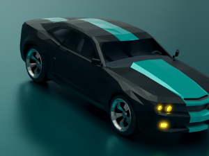 low poly car camaro 3D-Modell