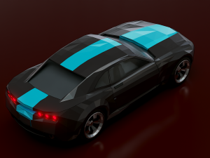 low poly car camaro 3D-Modell