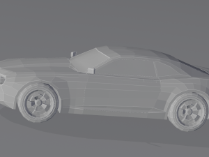 low poly car camaro 3D-Modell