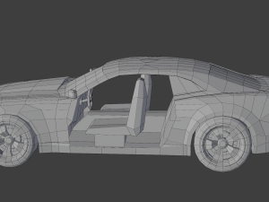 low poly car camaro 3D-Modell