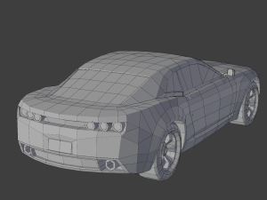 low poly car camaro 3D-Modell