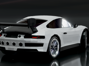 low poly car porsche Model 3D