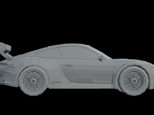 low poly car porsche Model 3D