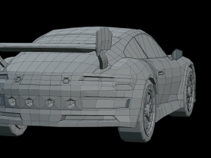 low poly car porsche Model 3D