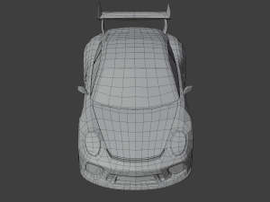 low poly car porsche Model 3D