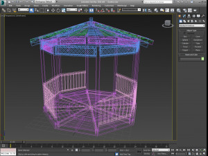 gazebo 3Dモデル