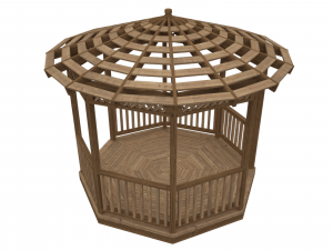 gazebo 3Dモデル