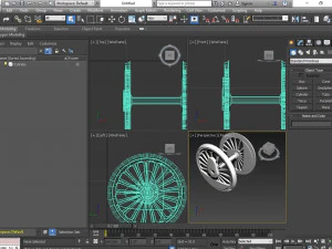 steam locomotive main drive wheel 3D Model