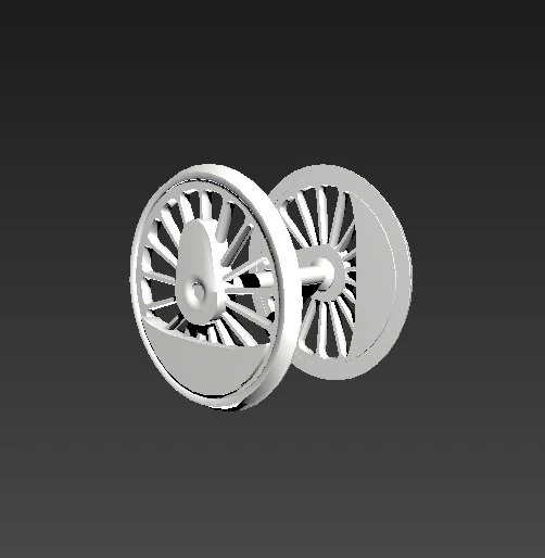 steam locomotive main drive wheel 3D Model .c4d .max .obj .3ds .fbx .stl .blend 