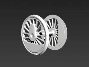 Hauptantriebsrad der Dampflokomotive 3D Modell