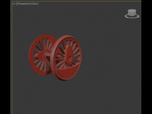 steam locomotive main drive wheel 3D Model