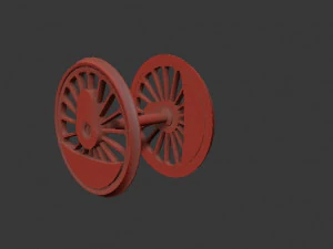 steam locomotive main drive wheel 3D Model