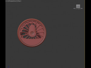 steam locomotive main drive wheel Modelo 3D