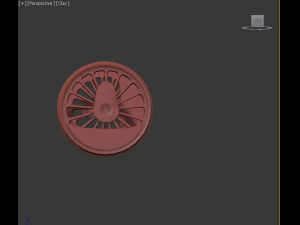 steam locomotive main drive wheel 3D Model