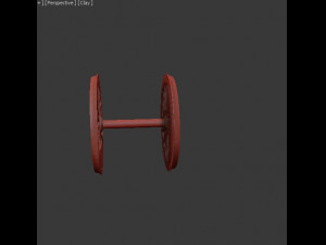 steam locomotive main drive wheel Modelo 3D