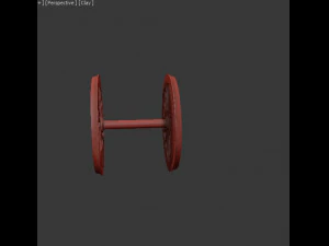 steam locomotive main drive wheel 3D Model