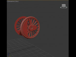 steam locomotive main drive wheel 3D Model