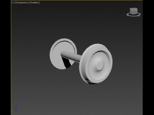 common steam locomotive front pilot wheel 3D Model